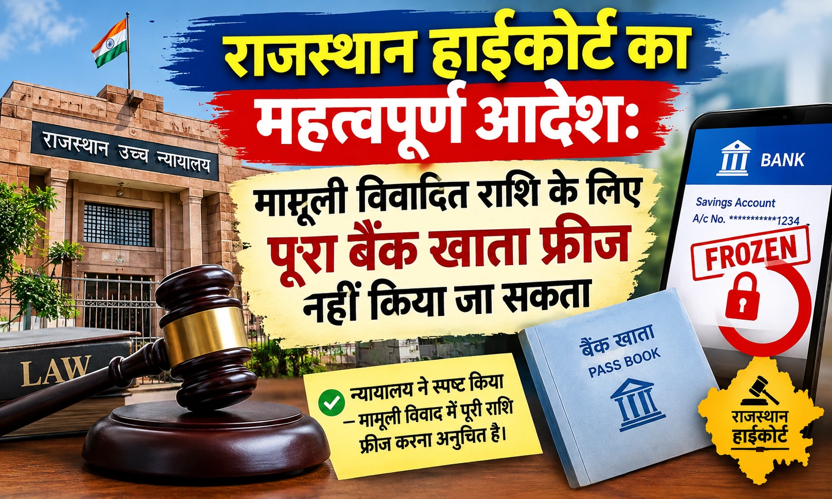राजस्थान हाईकोर्ट का महत्वपूर्ण आदेश